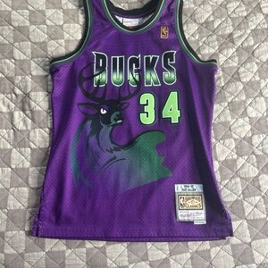 Mitchell & Ness Purple Hardwood Classics Jersey Ray Allen Bucks